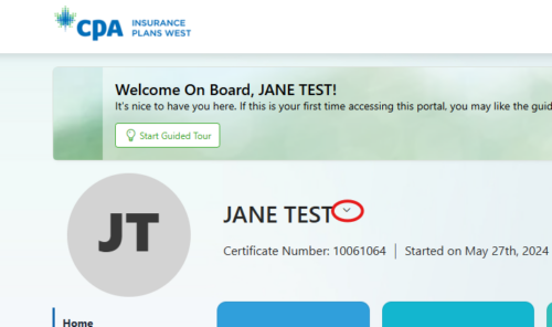 Certificate Drop Down